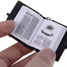 Mini Bible Keychain Book Pendant