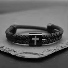 Vera Rope Braided Cross Bracelet